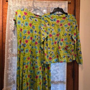 Gudrun Sjoden Cotton Knit Dress and Cardigan Set. Large EUC. $95.